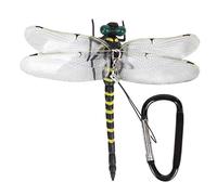 Clip su libellula, esca per libellula, Spilla di libellula simulata, Forniture artificiali per respingere le mosche, libellule finte realistiche, decorazioni per decorazioni con clip per libellule per