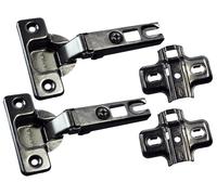 Clip Su Nascosto Cerniera Porta 165 Gradi + Fissaggio Viti Acciaio BZP 10 Coppie