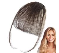 Clip sulla frangia - Capelli umani | Capelli umani veri al 100% in Baņgs per donne | French Bangѕ Člip Oņ Fake Banğs, Extension per capeli Banģs ordinate, Posticci con frangia di colore naturale | Ab