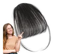 Clip sulla frangia - Capelli umani | Capelli umani veri al 100% in Baņgs per donne | French Bangѕ Člip Oņ Fake Banğs, Extension per capeli Banģs ordinate, Posticci con frangia di colore naturale | Ab
