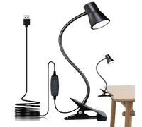 Clip Sulla Lampada Da Scrivania - Lampada Di Lettura | Clip Desk Light | Di Protezione Per Gli Occhi Luce Per Letto | Lampade A LED Con 3 Modalità 10 Luminosità | Cocavolo Flessibile A 360 Gradi