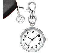 Clip Tasca Orologio | Orologio Portachiavi Rotondi | Elegante Ciondolo Di | 8.2x4x0,7 Cm Da Lega, Design Di Instabilità Impermeabili, E Portatile Per La Vita Di Tutti I Giorni, I Viag