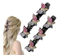 Clip Treccia Farfalla - per parrucchiere capelli, gioielli per donne, elegante tornante per capelli alla, design semplice clip per la scuola di nozze di danza, acconciatura, co