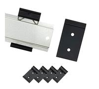 Clip universale per montaggio su guida DIN da 1,08 di larghezza, staffe di montaggio su guida DIN, morsetto fisso in lega di alluminio, clip per relè a stato solido per guida DIN da 35 mm, nero,