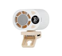 Clip Ventilatore Dimensioni - 18000 RPM Raffreddato Semiconduttore | Display Digitale 199 Livelli Senza Cuscinetto | Mini Ventilo Potente Esterno Portatile per Viaggi Spiaggia Festival Sport