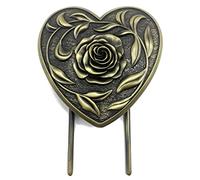 Clip vintage per tenere aperto il diario mentre si scrive per tenere il diario aperto per tenere le mani libere. Finitura in ottone anticato. Regalo per scrittori. Design a cuore.