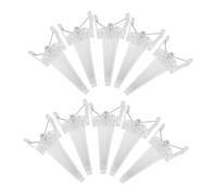 Clip Volumizzanti per Base dei Capelli 10 Pezzi in Plastica | Forma a Otto, Effetto senza Segni, per Base e Frange, Bianco, Uso Rapido al Mattino e Viaggio
