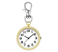 Clip Watch, Key Buckle Clip on Backpack Watch, Stilish Pendant Ticker, 3,23 x 1,57 x 0,28 in Exquisite Clip Timer Bag Charm per famiglie, Holidays and Friends Gifting, oro, Se référer au descriptif,