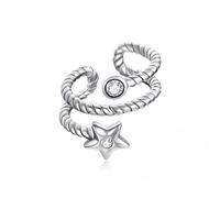 Clip zircone auricolare auricolare da 1 a stella a stella su orecchini senza piercing gioielli