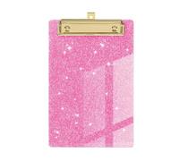 Clipboard Glitter Mini Portablocco Acrilico Portatile per Note | Portablocco Da Appunti Per Infermieri Studenti Artisti Professionisti Casa e Ufficio Laboratori Aule Scuola Ospedali