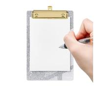 Clipboard Glitter Mini Portablocco Tascabile In Acrilico Per La Scuola | Portadocumenti a Clip Per Infermieri Studenti Artisti Professionisti Casa e Ufficio Laboratori Aule Scuola Ospedali Convegn