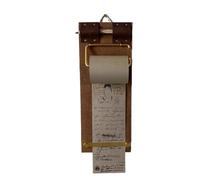 Clipboard Notebook, Wall Mounted Note Paper Roll Dispenser, Retro Hanging Workbook for Restaurants, Living Room Decor, Sketching, Message Board, Planning, To-Do Lists, Daily Reminders, 32x12x3cm
