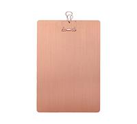 Clipboard Suspensible Rustproof Wearproof Scratch Resistant Iron Metal Drawing Board Folder for Writing Painting Artists Students Office Workers 31.9 x 21.5cm (Pink Gold)