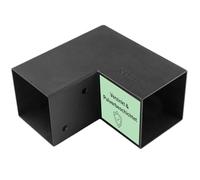 CLIP'N'SHADE L - Connettore per pali da parete a forma di L per baldacchino da 100 x 100 mm, travi in legno - acciaio nero zincato e verniciato a polvere | Connettore angolare per pali | L staffa di