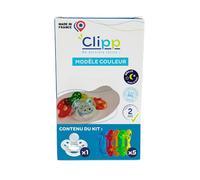 CLIPP - Kit Clipp, tettarella di svezzamento colore- 5 Collarette per arresto progressivo - Svezzamento del capezzolo per cuscinetti, facile e morbido - A partire da 2 anni