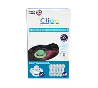 CLIPP - Kit Clipp, tettarella di svezzamento fosforescente - 5 Collarette per arresto progressivo - Svezzamento del capezzolo per cuscinetti, facile e morbido - A partire da 2 anni