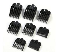 Clipper 1,5, 3, 4,5, 6, 10,13, 19, 25 mm, 8 accessori per tagliacapelli a scelta, senza cordless Magic Clip, guida a clip per capelli, nero (nero/8 pezzi)