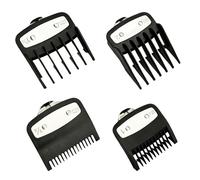 Clipper 1,5, 3, 4,5, 6 mm, 4 accessori per tagliacapelli, accessori per tagliacapelli a scelta, clip senza cordless Magic Clip, guida per capelli, tagliacapelli nero