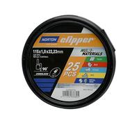 Clipper® - Dischi da taglio multimateriale, 115 x 22,23 mm, confezione da 25