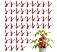 Clipper innesto di Piante - Confezione da 50, clipdi Fissaggio per Vite in ABS, Morsetti a Bocca Piatta Supporto per Vite vegetale | Connettore da Giardinaggio per cetrioli, pomodori, angurie, piant