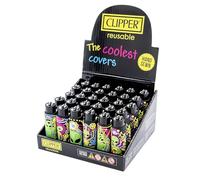 Clipper PVC Cover Trippy Alien Sleeve - Tubi per accendini a gas limitati Tubo usa e getta Scatola di metallo