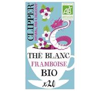 Clipper - Tè bianco, lampone, biologico, 34 g, infusione biologica con note dolci e fruttate, ideale per una dieta equilibrata, 4 pezzi