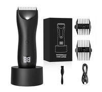 Clipperxpert Electric Trimmer, Clipxpert Electric Body Hair Trimmer, Electric Body Hair Trimme for Men, Adjustable Combs (3-12mm), Charging Base, Wet/Dry Use, Travel (Black)