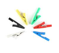 Clips 5Pcs Coccodrillo Alligatore Con Terminale Clip 2 Millimetri Socket Banana Jack Prova Morsetto Wire Kit barra di messa a terra terminale(6 color each 1pcs)