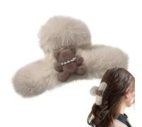 Clips Artiglio Per Capelli Orso Peluche - Grande Clips Per Capelli Lussuosi Per Donne, Barila Artiglio Di Orso Riutilizzabile, Per Capelli Carini Per Ragazze, Regalo Di Compleanno Per Amici, Famigl