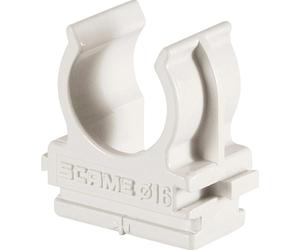 Clips fissatubo a scatto per tubi Ø 16 mm grigie 25 pz