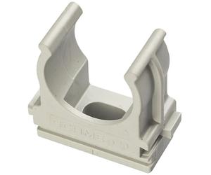 Clips fissatubo a scatto per tubi Ø 20 mm grigie 25 pz