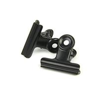 Clips nero piccolo Bulldog Coideal, 30 pezzi 1 pollice Mini cerniera in metallo Clip di carta Fermasoldi fascette per etichette Borse, negozi, ufficio e cucina di casa (nero, 22mm)