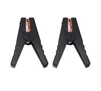 Clips, resistente morsetto isolato da 150 A con denti rivestiti in rame per caricabatterie auto e test elettrici, confezione da 2 (nero)