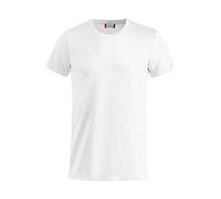 Clique 26 Colori Tessuto Jersey stabilizzato Colletto Elasticizzato e ribattuto.Struttura Tubolare indeformabile per Uomo Etichetta Stampata Peso 145g/m2 (Bianco, XXL)