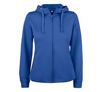 CliQue Basic Active Hoody Lady Full Zip Felpa con Cappuccio, Blu Reale, M Donna