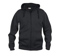 CliQue Basic Full Zip Hoody Felpa, Noir, 4XL Uomo