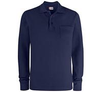 Clique Basic Polo L/s Pocket, Navy Scuro, L Unisex-Adulto