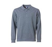 CliQue Basic Polo Sweater Maglia di Tuta, Grigio (Grigio Melange), XXX-Large Uomo