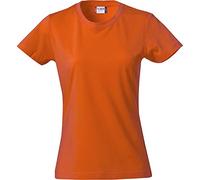 CliQue Basic Tee T-Shirt, Arancione (Rosso Sangue Arancione.), XS Donna