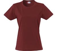 CliQue Basic Tee T-Shirt, Rosso (Borgogna.), M Donna