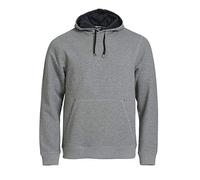 Clique Classic Hoody Felpa Cappuccio Foderato in Mesh (Grigio mèlange, L)