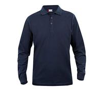 CliQue Classic Long Sleeve Polo, Blue (Dark Navy), Medium Uomo