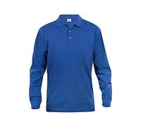 CliQue Classic Long Sleeve Polo, Blue (RoyalBlue), Medium Uomo