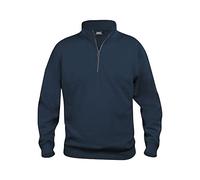 Clique - Felpa Basic con mezza zip Blu scuro (580). M