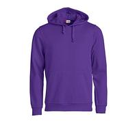CliQue Felpa con cappuccio basic da uomo, opaca, Viola (Lilla brillante), XL