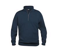 Clique - Felpa con mezza zip cerniera Uomo Donna Unisex Basic Half Zip, in poliestere, morbido, resistente ai lavaggi, per trekking, escursione, viaggio, tempo libero (blu L)