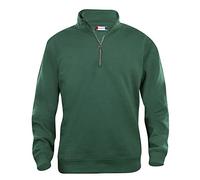 Clique - Felpa con mezza zip cerniera Uomo Donna Unisex Basic Half Zip, in poliestere, morbido, resistente ai lavaggi, per trekking, escursione, viaggio, tempo libero (verde bottiglia XL)