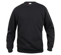 Clique - Felpa girocollo manica lunga Uomo Donna Unisex Basic Roundneck, in poliestere, costine elasticizzate, tessuto resistente ai lavaggi (nero 5XL)