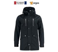 CLIQUE Giacca AROCK Foderata Leggera Stile Parka Lunga Colore Nero con Cappuccio