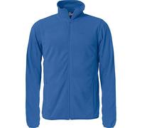Clique - Giacca Felpa micropile Uomo Basic Micro Fleece Jacket, in poliestere, asola auricolari, tasche esterne con zip, per trekking, escursione, viaggio, tempo libero (royal M)